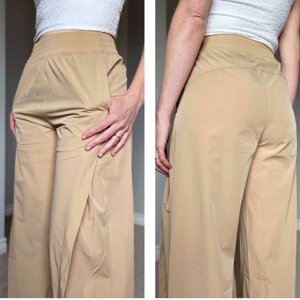 Women's Tan Wide-Leg Pants - Picture 4 of 6